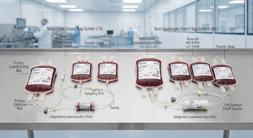 Nova Blood Bag Kits — Efficient transfusion systems.